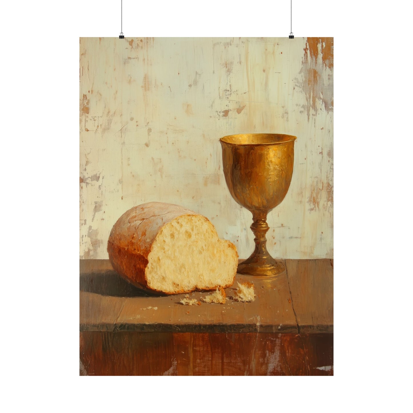 Cup of Sorrows, Bread of Life  - Sanctified Souls Print - Multiple Sizes - Premium Matte Vertical Posters - Catholic