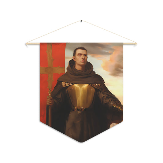 Saint John of Capistrano Wall Banner / Wall Hanging / Pennant - Prayer room art piece- Catholic art - Saint Art - Large print 18x21"