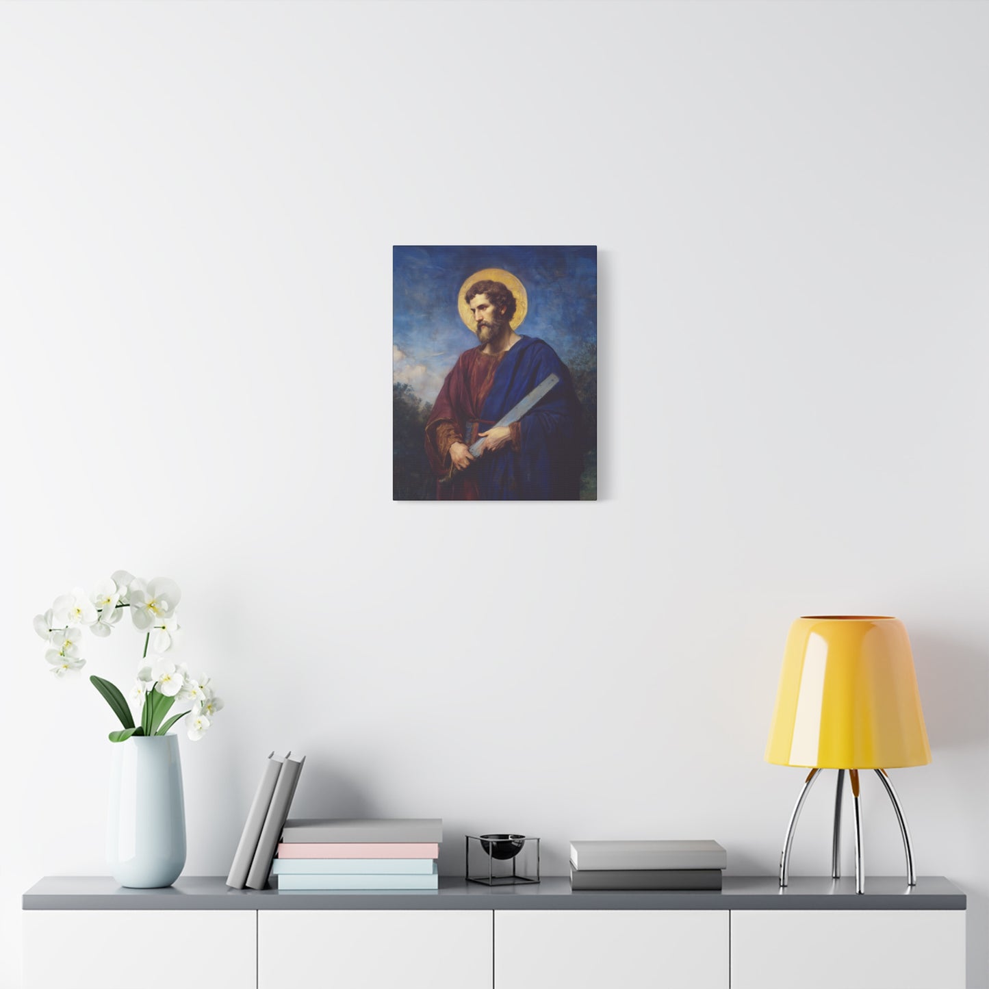 Saint Simon the Apostle  - Gallery Wrapped Canvas - Print - Religious Art for your Home - Catholic Art