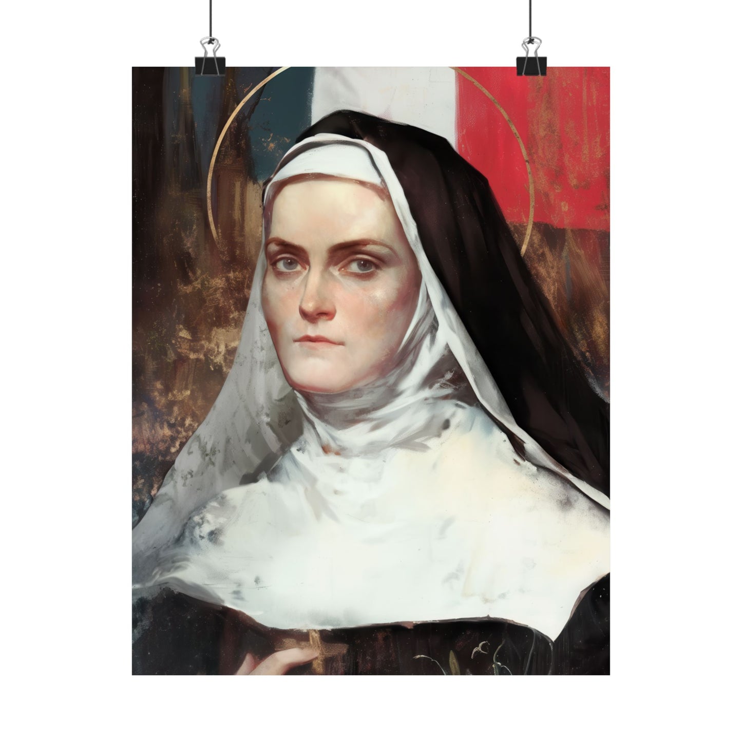 Saint Jeanne-Antide Thouret - Sanctified Souls Print - Multiple Sizes - Premium Posters - Catholic Art - Christian Home Decor Artwork