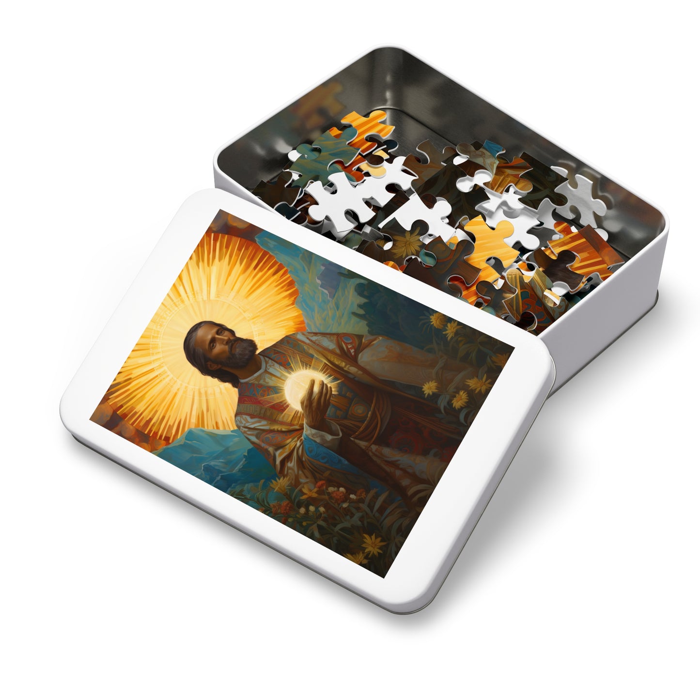 Saint Benignus of Dijon - Puzzle and Keepsake Tin - Jigsaw Puzzle (30, 110, 252, 500,1000-Piece) - Religious Puzzle