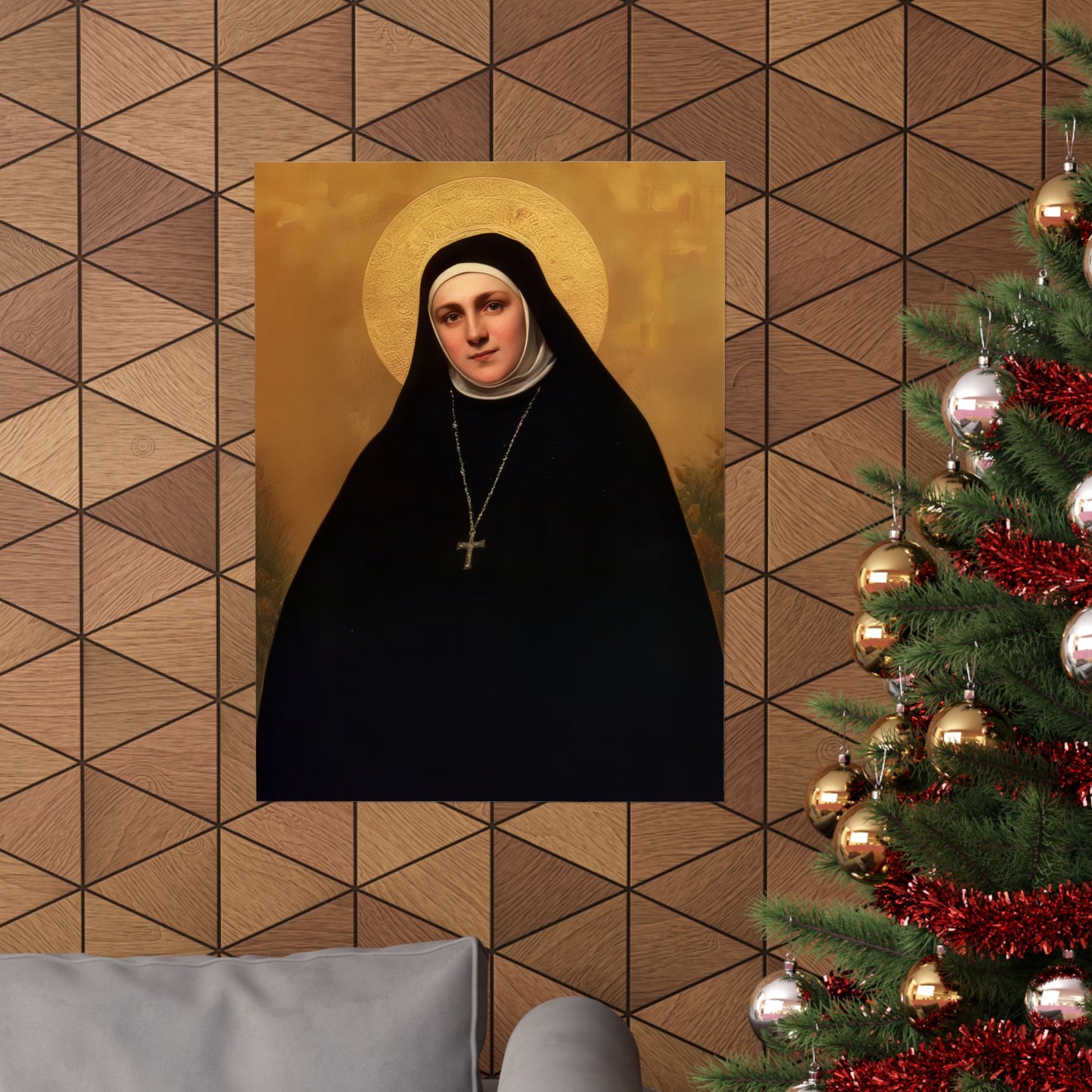 Saint Geltrude Caterina Comensoli - Sanctified Souls Print - Multiple Sizes - Premium Matte Vertical Posters