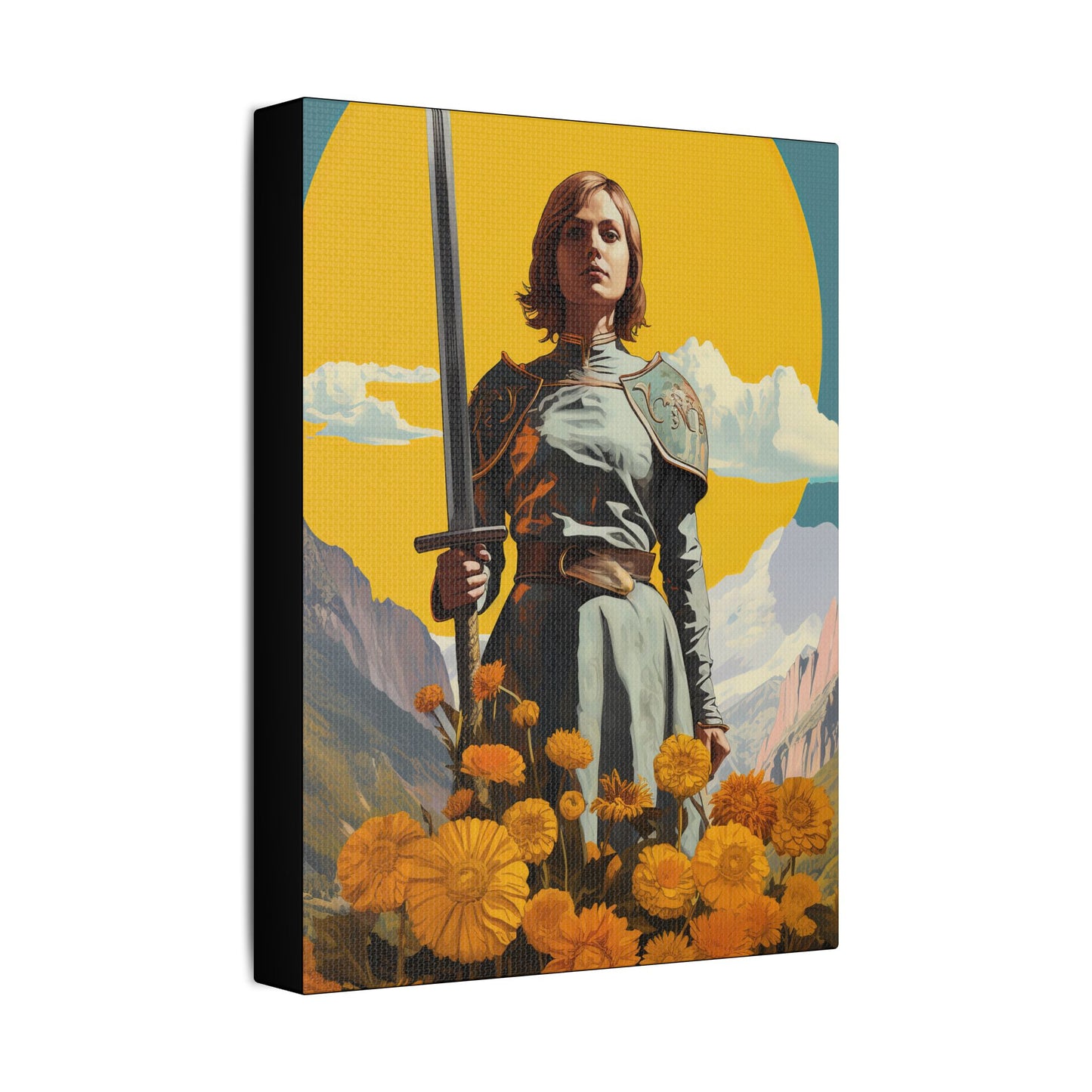 Saint Joan of Arc - Museum Wrapped Canvas - Sanctified Souls Print - Religious Art for your Home