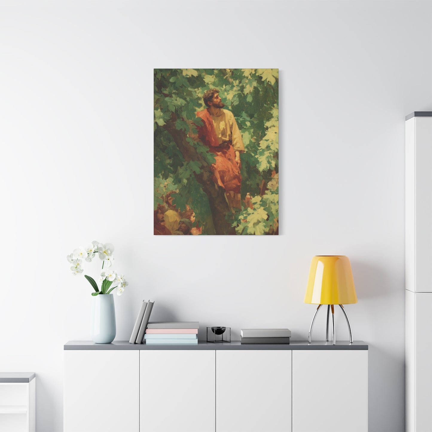 Zacchaeus - Gallery Wrapped Canvas - Print - Religious Art for your Home - Catholic Art Print
