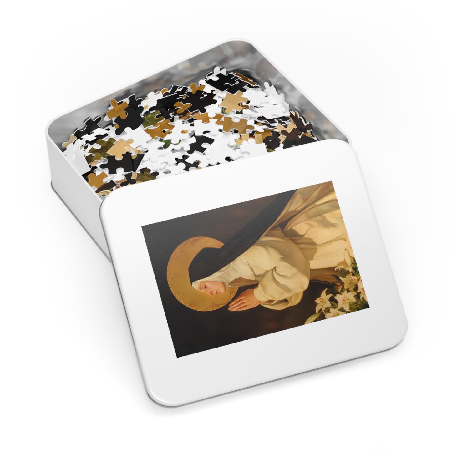 Saint Lutgardis - Puzzle and Keepsake Tin - Religious (30, 110, 252, 500,1000) - Religious Catholic Puzzle Art