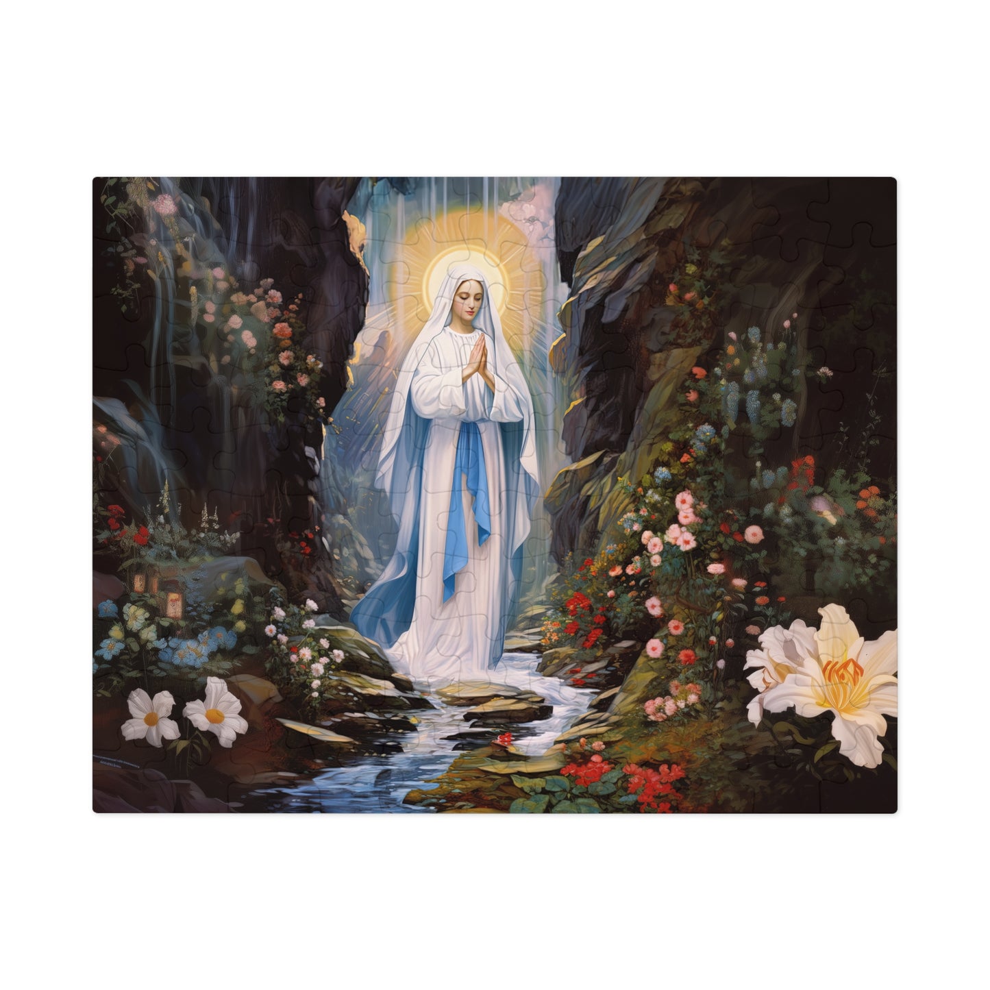Our Lady of Lourdes - Puzzle and Keepsake Tin - Religious Jigsaw Puzzle (30, 110, 252, 500,1000-Piece) - Religious Puzzle