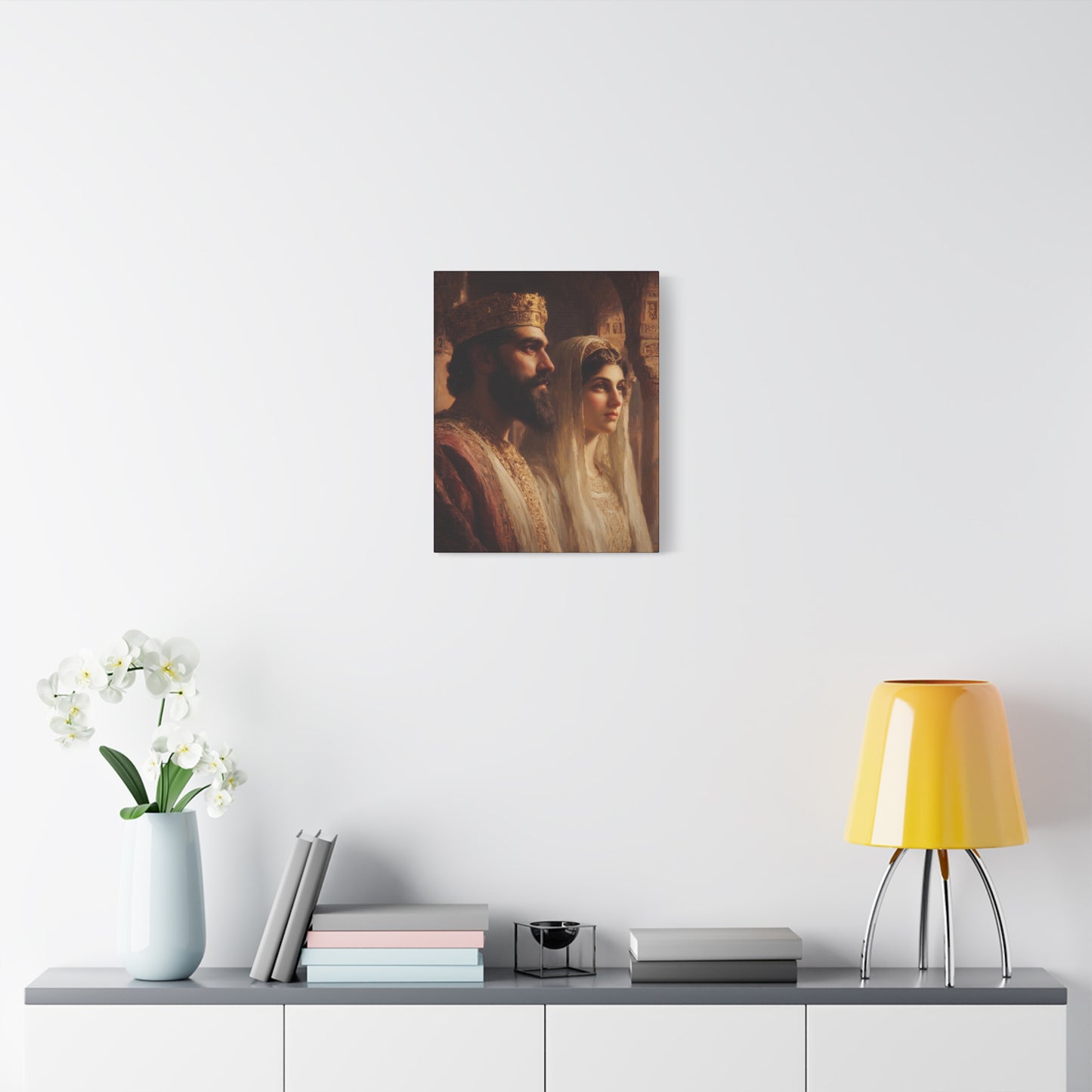 King Xerxes and Queen Esther  - Gallery Wrapped Canvas - Print - Religious Art for your Home - Catholic Art Print
