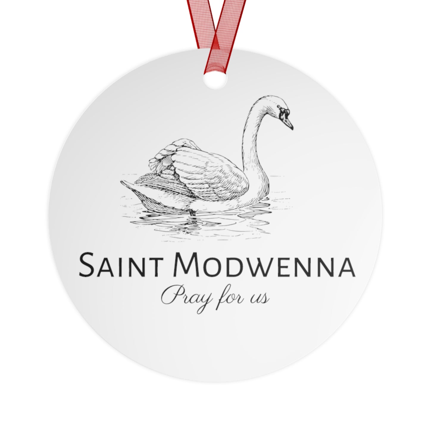 Saint Modwenna Metal Ornament - Religious Holiday Christmas Ornament and Keepsake - Catholic Religious Keepsake