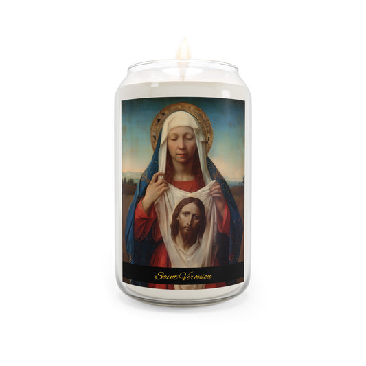Saint Veronica / Saint Veronica's Veil - Scented Prayer Candle, 13.75oz -  Candle - Catholic Art - prayer room Scented Candle