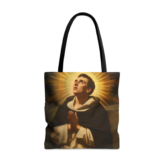 Saint Thomas Aquinas Tote Bag - Three sizes - Large Medium Small Faith Art Bag - Catholic purse - Double Sided - Patron Saint Art