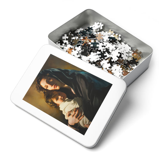 A mother's Gentle Embrace - Mary and The Christ Child - Puzzle and Keepsake Tin - Religious (30, 110, 252, 500,1000) - Catholic Families