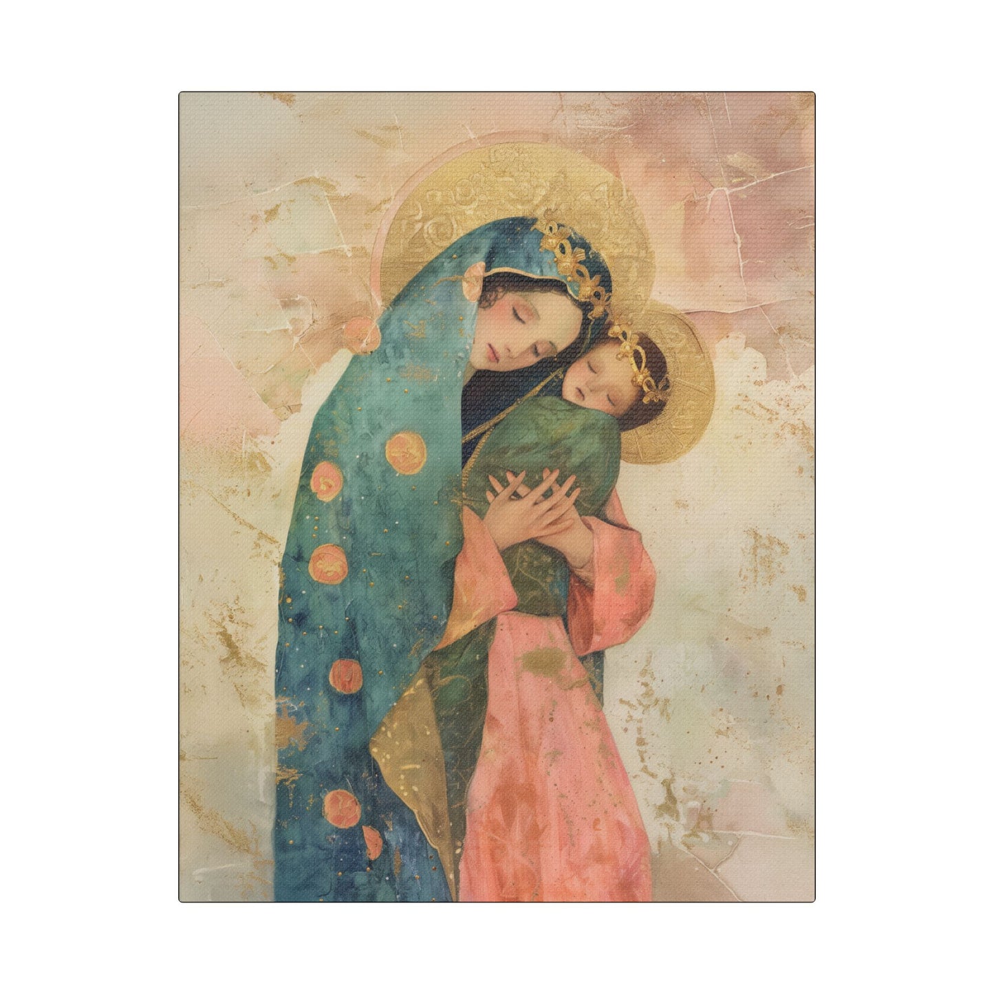 The Sweet Advocate of Souls - Mary, Help of Christians -  Museum Wrapped Canvas Print - Multiple Sizes - Catholic Home art Matte Canvas