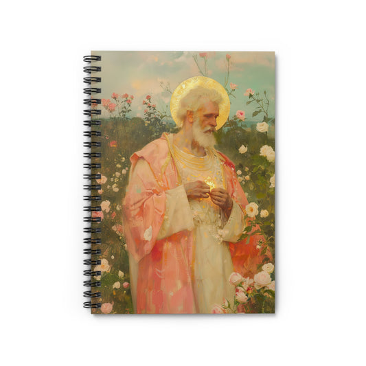 Saint Valentine - Sanctified Souls Art - Religious Based Notebook - Spiral Notebook - Prayer journal - Catholic Saint Art