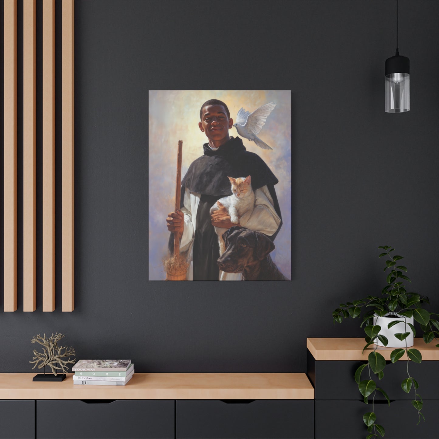 Saint Martin de Porres - Gallery Wrapped Canvas - Print - Religious Art for your Home - Catholic Art