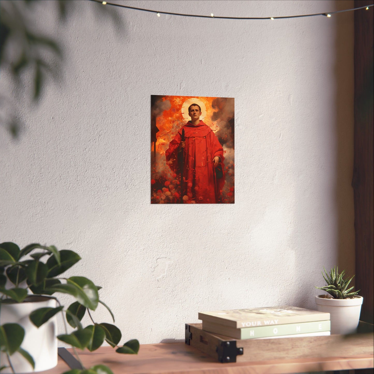 Saint Lawrence Deacon and Martyr  - Sanctified Souls Print - Multiple Sizes - Premium Matte Vertical Posters