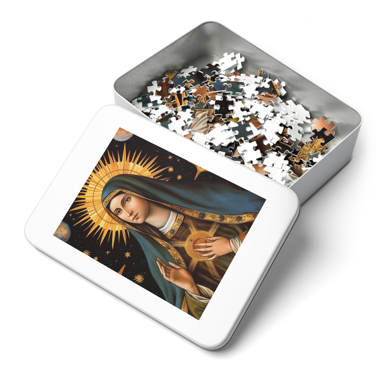 Saint Clare of Assisi - Puzzle and Keepsake Tin - Religious Jigsaw Puzzle (30, 110, 252, 500,1000-Piece) - Religious Puzzle