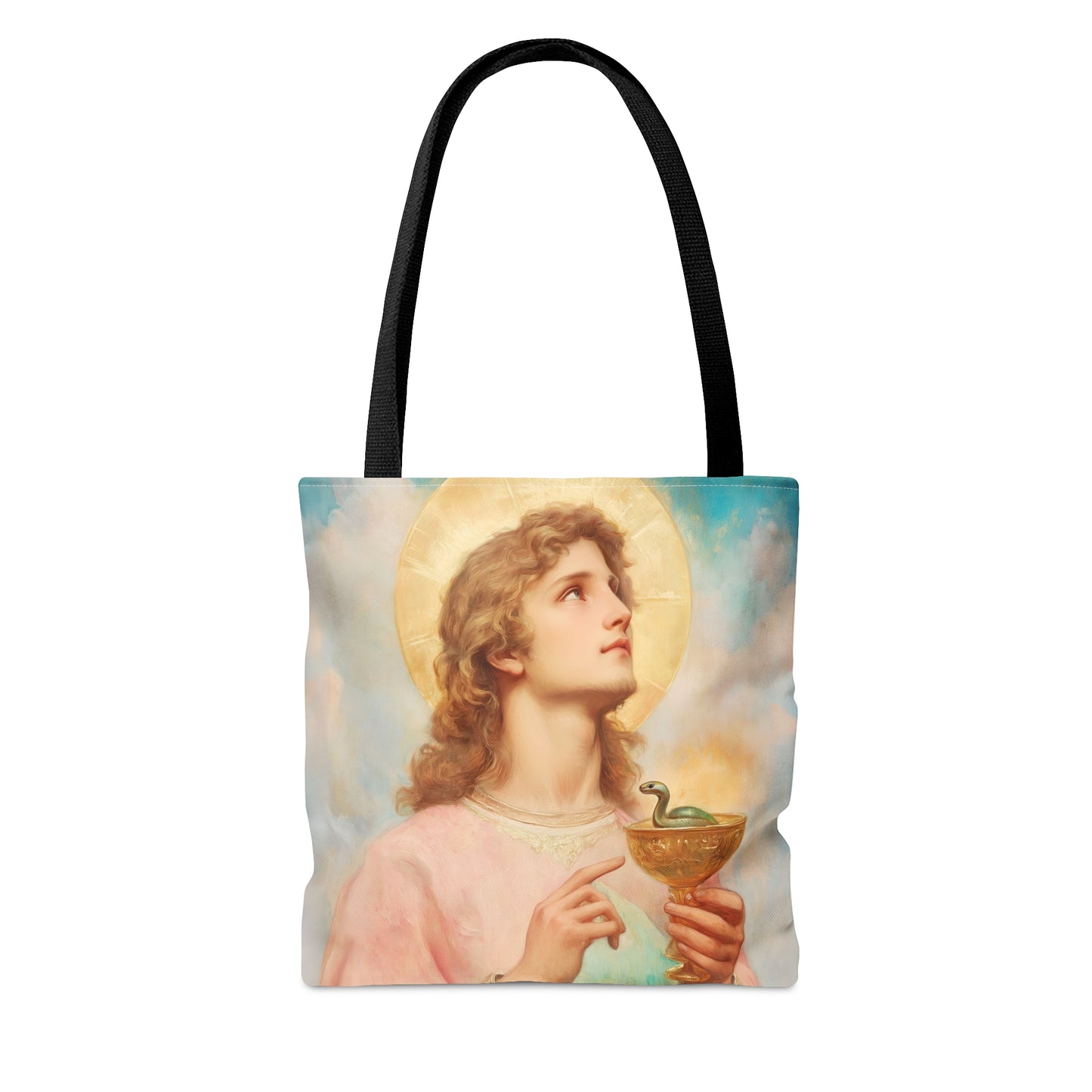Saint John the Apostle Tote Bag - Large Medium Small Faith Art Bag - Re usable Tote Purse - Double Sided - Catholic Art Bag