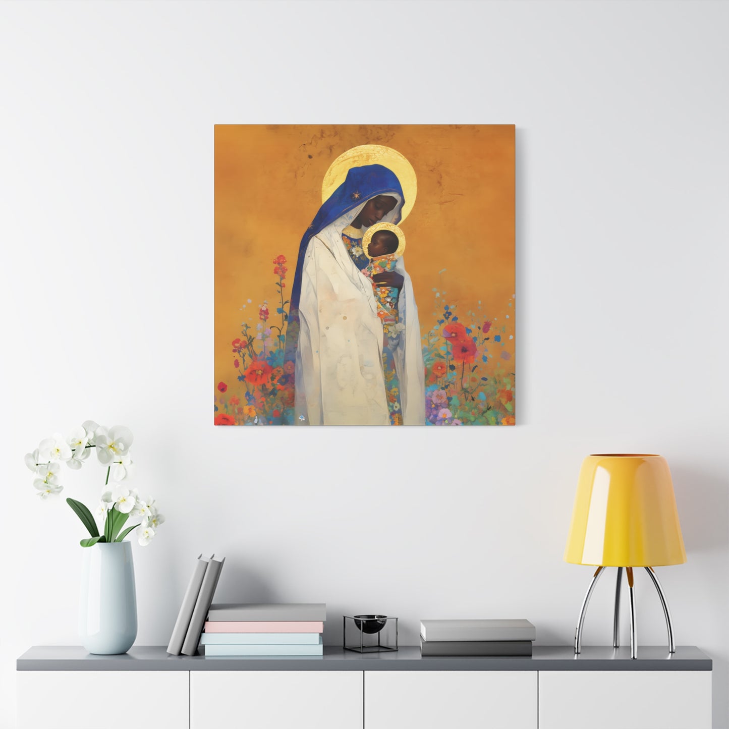 The Divine Embrace- Our Lady of Kibeho's Love - Museum Wrapped Canvas - Print - Religious Art for your Home - Christian print - Religious