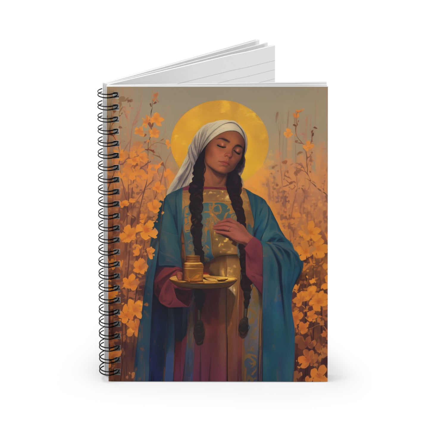 Saint Hermione of Ephesus - Sanctified Souls Art - Religious Based Notebook - Spiral Notebook