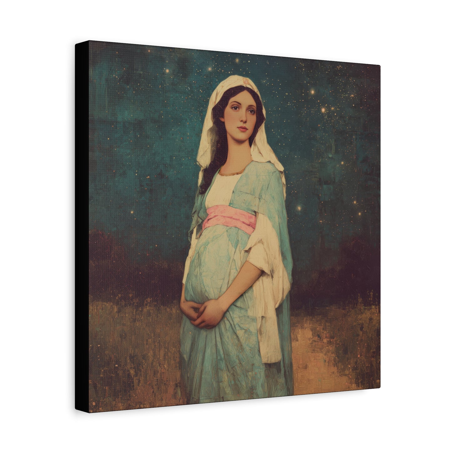 Our Lady of 'O' - Our Lady of Expectation - Mother Mary - Marian Art - Gallery Wrapped Canvas - Print - Catholic Art Print