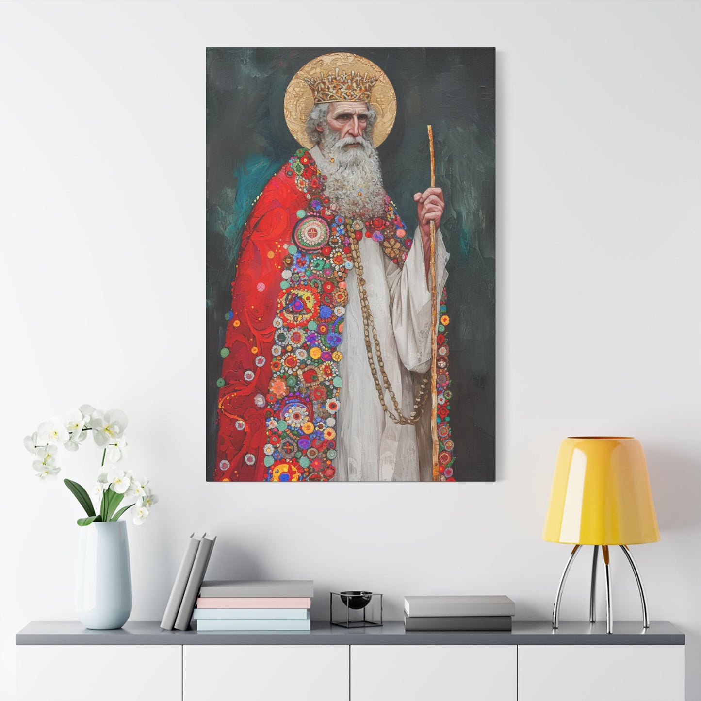 Saint Richard the Pilgrim / Richard of Wessex - Museum Wrapped Canvas - Sanctified Souls Print - Religious Art for your Home