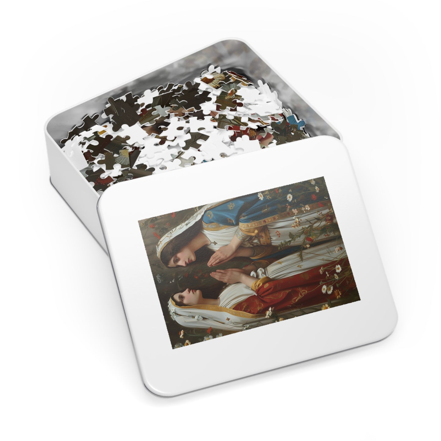 Saints Emiliana and Trasilla - Puzzle and Keepsake Tin - Religious Jigsaw Puzzle (30, 110, 252, 500,1000-Piece) - Religious Puzzle