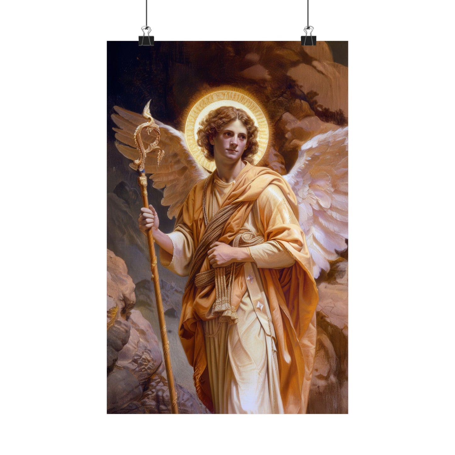 Saint Raphael the Archangel - Sanctified Souls Print - Multiple Sizes - Premium Matte Vertical Posters