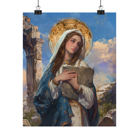 Saint Euphrasia of Constantinople Print - Sanctified Souls Print - Multiple Sizes - Premium Matte Vertical Posters