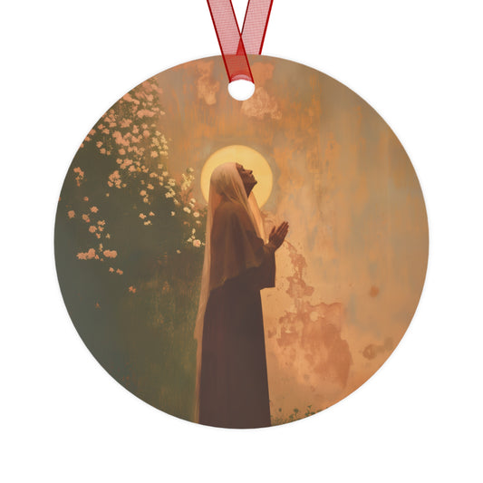 Saint Monica Metal Ornament - Religious Holiday Christmas Ornament and Keepsake - Prayer Ornament