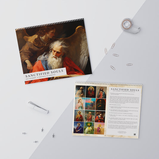 2026 Catholic Calendar - A year with the Apostles - Liturgical Calendar 2026 - Saints, Solemnities & Marian Feast Days - Sanctified Souls