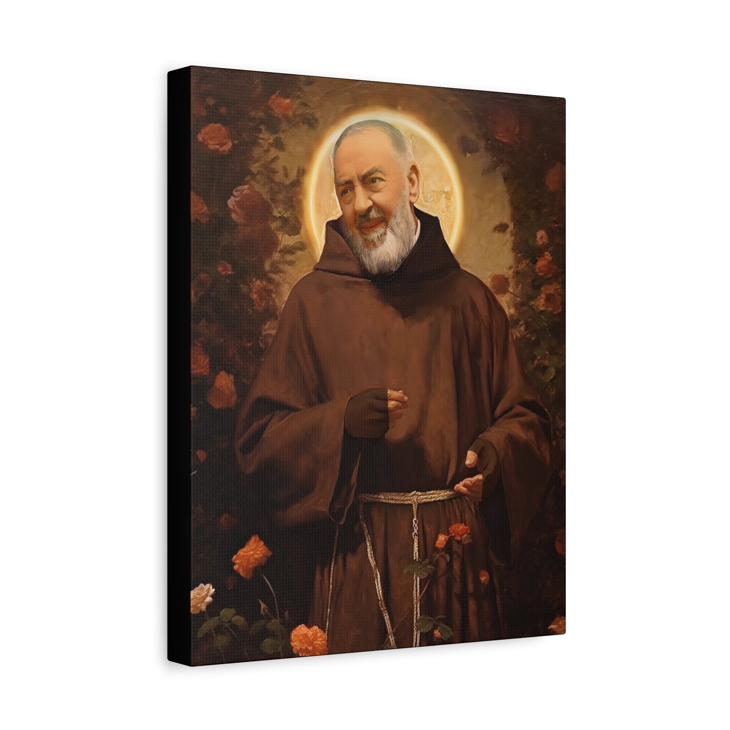 Saint Padre Pio - Museum Wrapped Canvas - Sanctified Souls Print - Religious Art for your Home