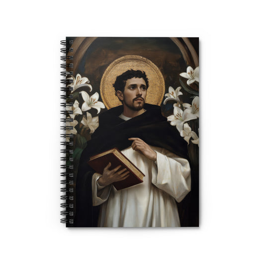Saint Dominic - Sanctified Souls Art - Religious Based Notebook - Spiral Notebook - Prayer journal