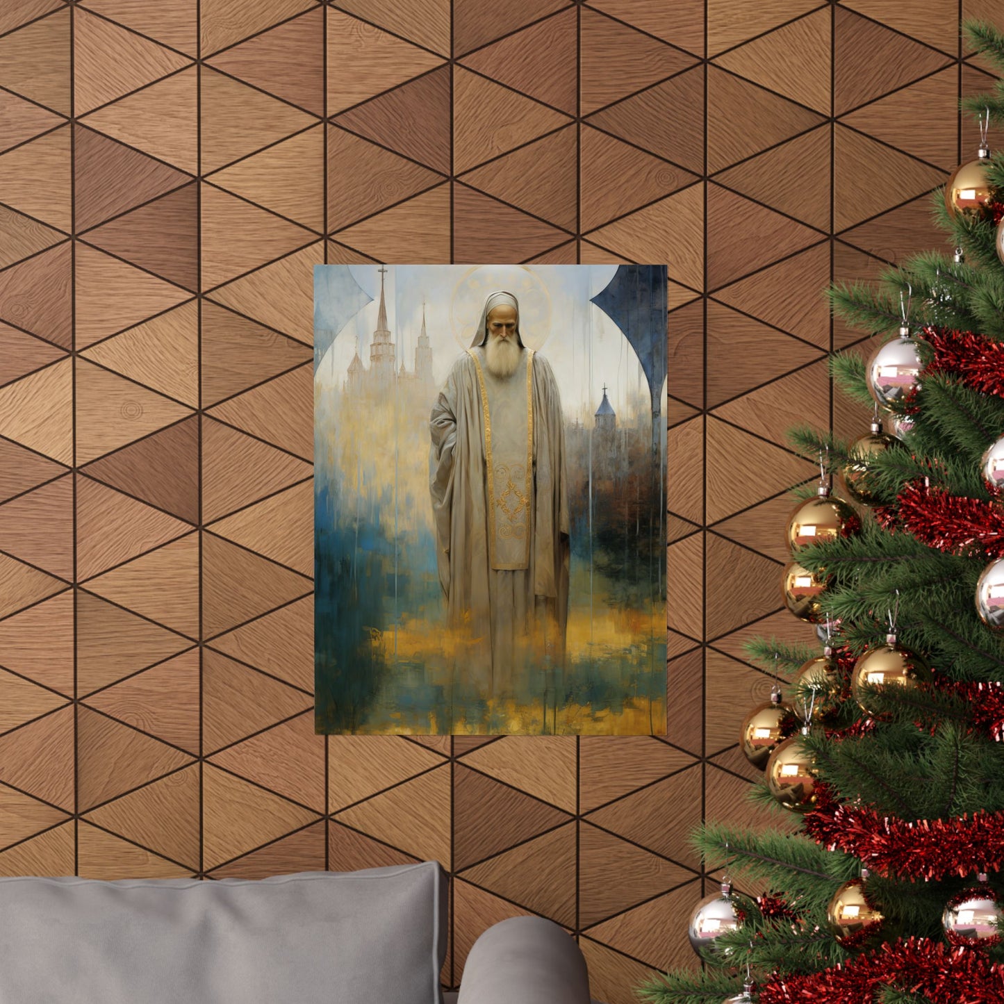Saint Finbar of Cork - Sanctified Souls Print - Multiple Sizes - Premium Matte Vertical Posters