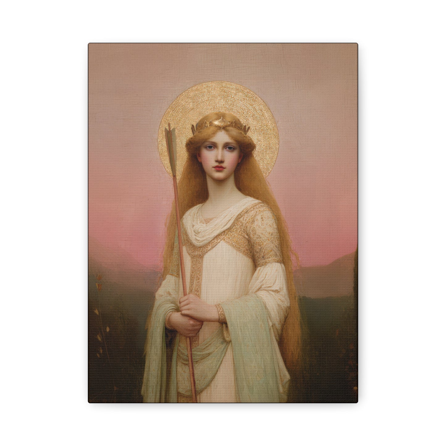 Saint Ursula -  Museum Wrapped Canvas - Sanctified Souls Print - Religious Art for your Home - Catholic Patron Saint Art