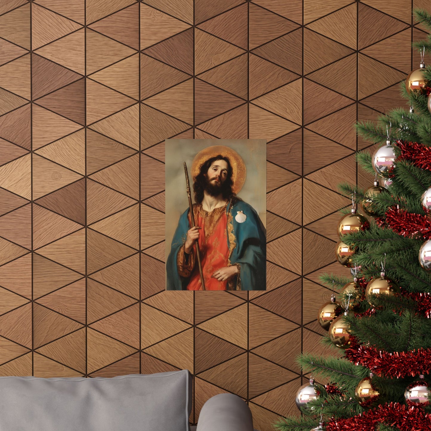 Saint James the Greater - Apostle - Sanctified Souls Print - Multiple Sizes - Premium Posters - Catholic Art - Christian Home Decor Artwork