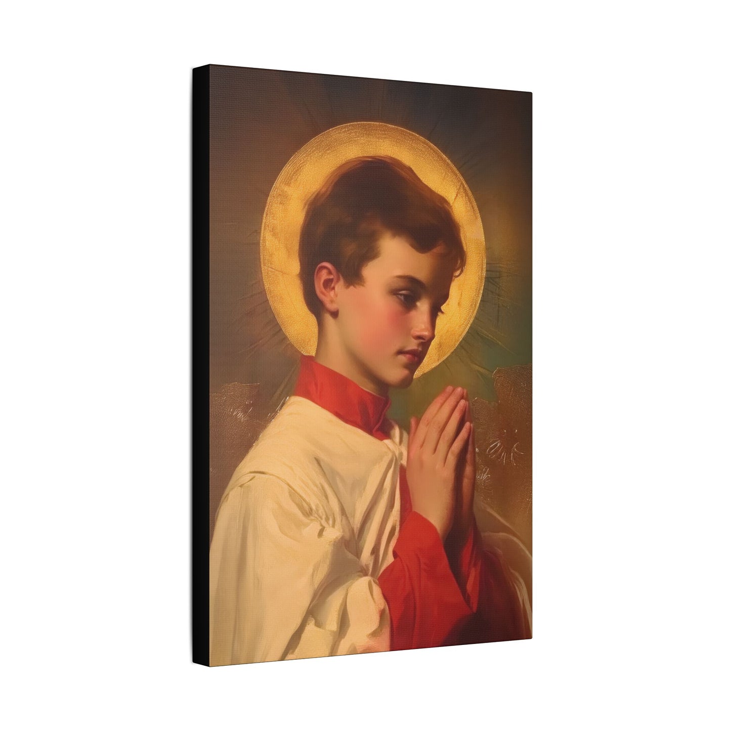 Saint Dominic Savio - Museum Wrapped Canvas - Print - Religious Art for your Home - Christian print - Prayer Room Art - Catholic