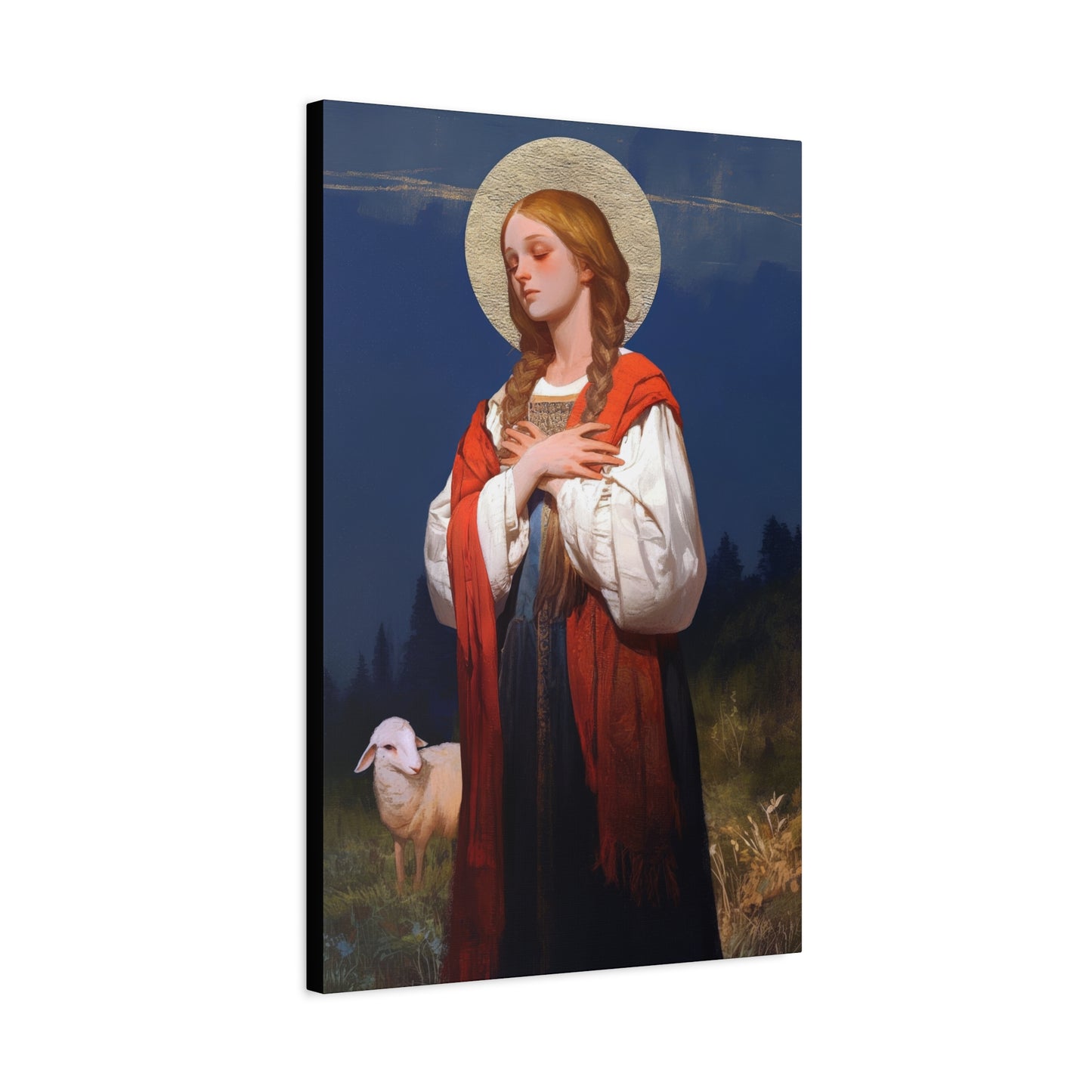 Saint Genevieve - Gallery Wrapped Canvas - Print - Religious Art for your Home - Catholic Art