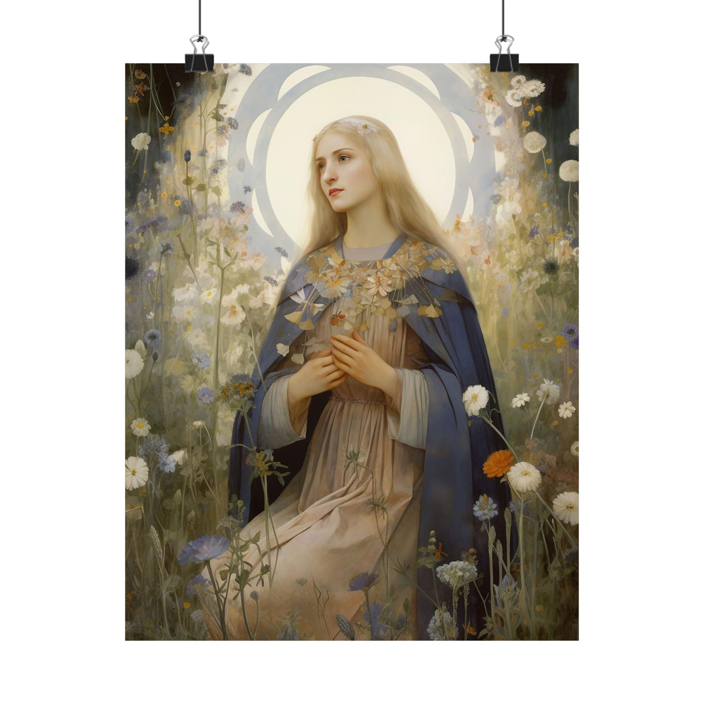 Saint Hildegard of Bingen Print - Sanctified Souls Print - Multiple Sizes - Premium Matte Vertical Posters