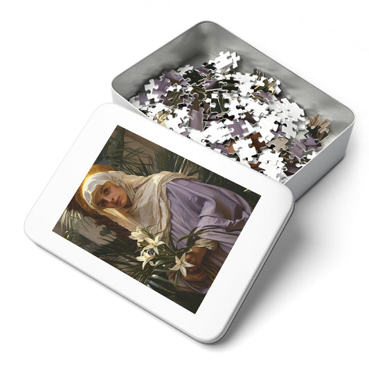 Saint Adele - Puzzle and Keepsake Tin - Religious Jigsaw Puzzle (30, 110, 252, 500,1000-Piece) - Religious Puzzle