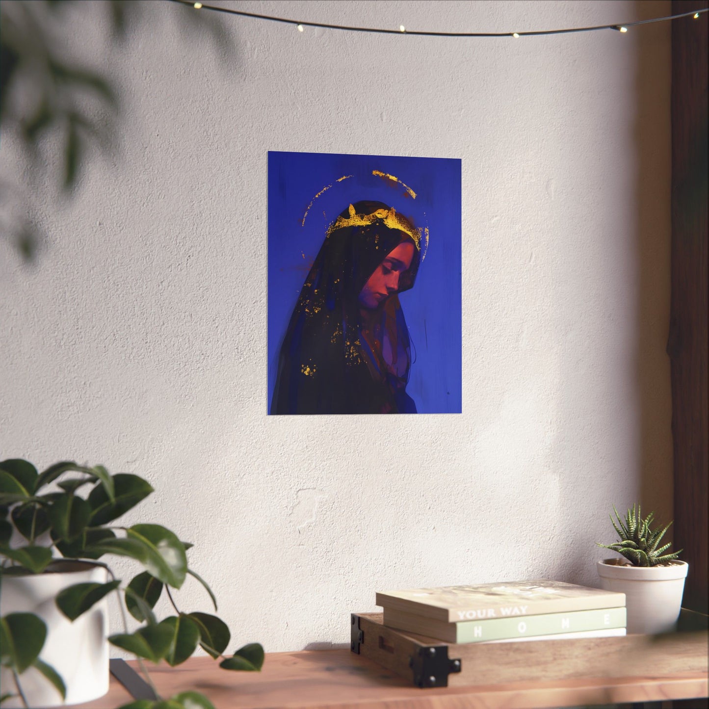 Mary, Mother of God - Queen of Heaven and Earth Poster Print - Sanctified Souls Print - Multiple Sizes - Premium Posters - Catholic Art