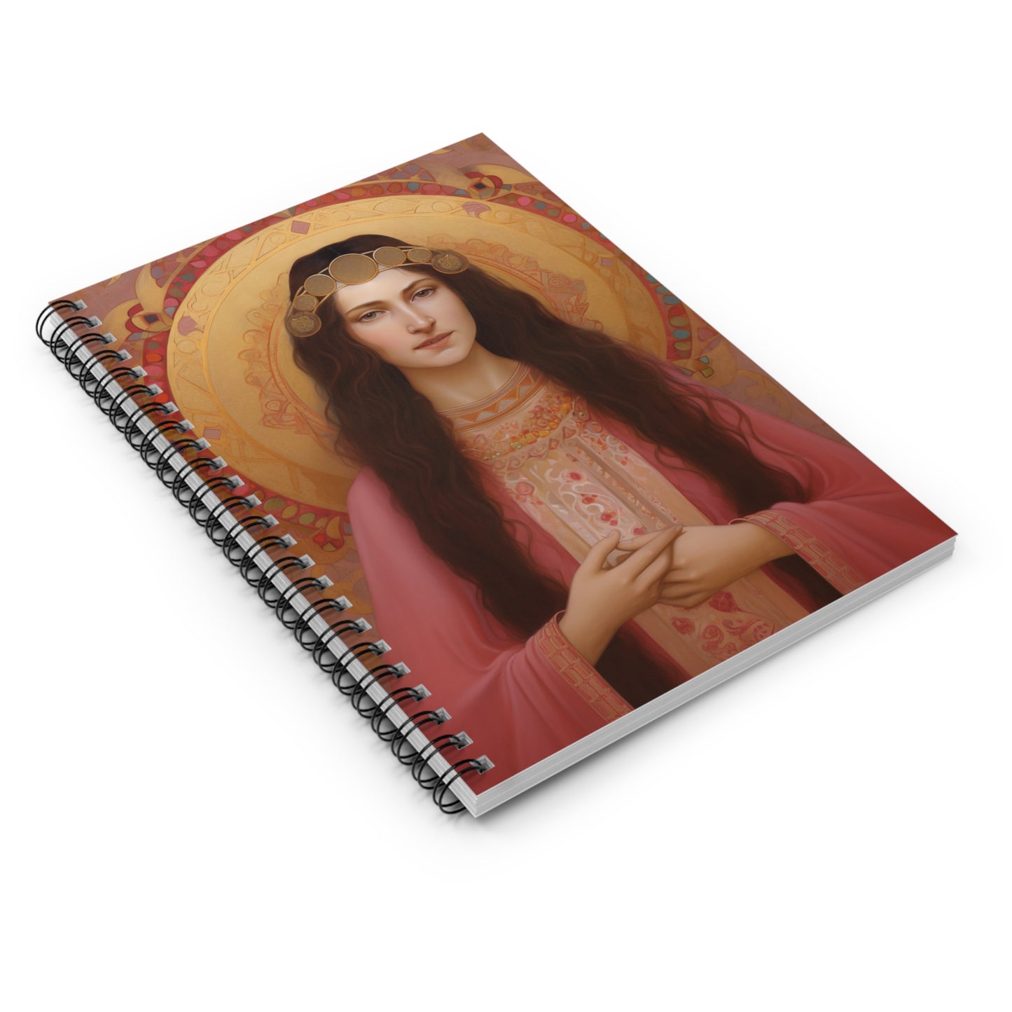 Saint Apollonia Journal - Sanctified Souls Art - Religious Based Notebook - Spiral Notebook - Ruled Line