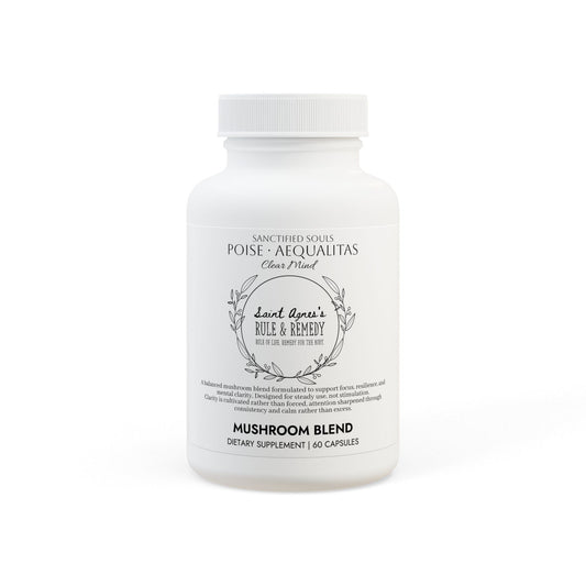 Saint Agnes's Rule & Remedy - Poise · Aequalitas - Clear Mind - Mushroom Blend Supplement (60 Capsules)