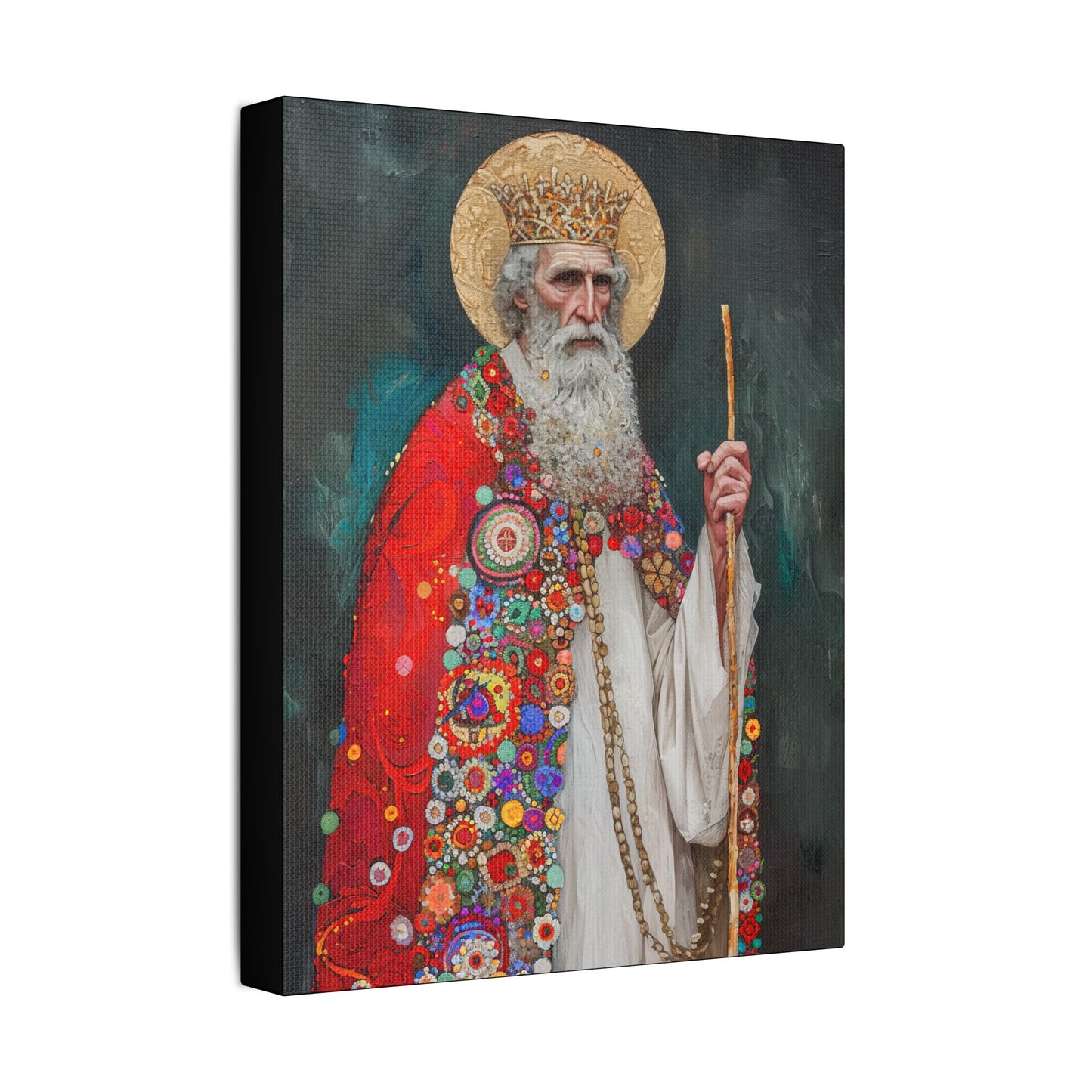 Saint Richard the Pilgrim / Richard of Wessex - Museum Wrapped Canvas - Sanctified Souls Print - Religious Art for your Home