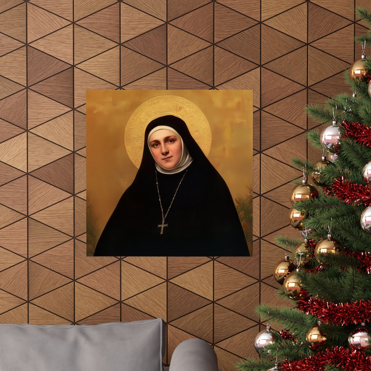 Saint Geltrude Caterina Comensoli - Sanctified Souls Print - Multiple Sizes - Premium Matte Vertical Posters