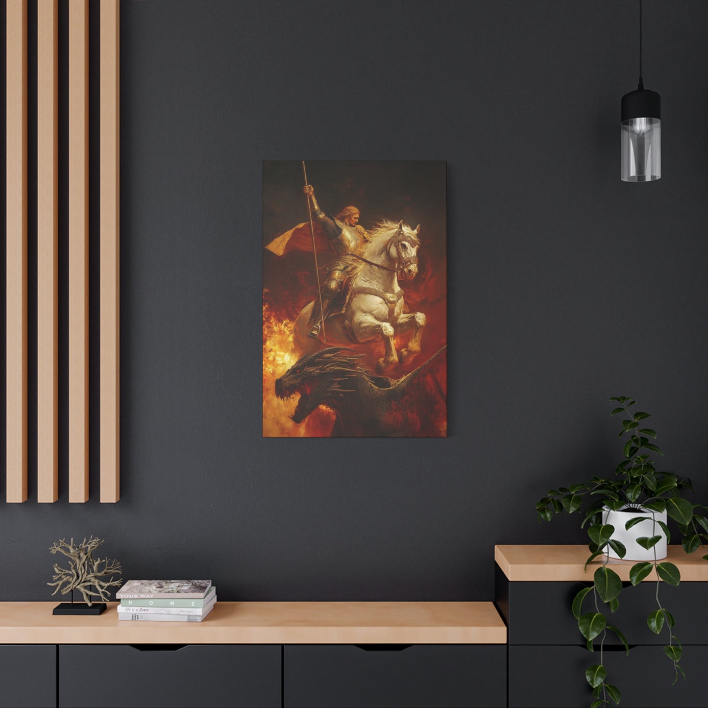 Saint George -  Museum Wrapped Canvas - Sanctified Souls Print - Religious Art for your Home - Catholic Patron Saint Art