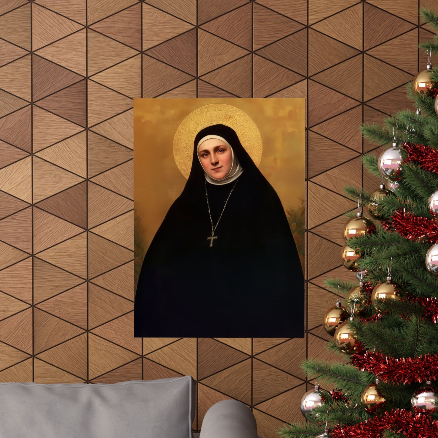 Saint Geltrude Caterina Comensoli - Sanctified Souls Print - Multiple Sizes - Premium Matte Vertical Posters
