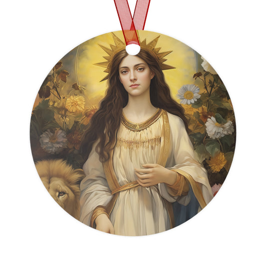 Saint Thecla - Religious Holiday Christmas Ornament and Keepsake - Double sided Keepsake Religious Ornament