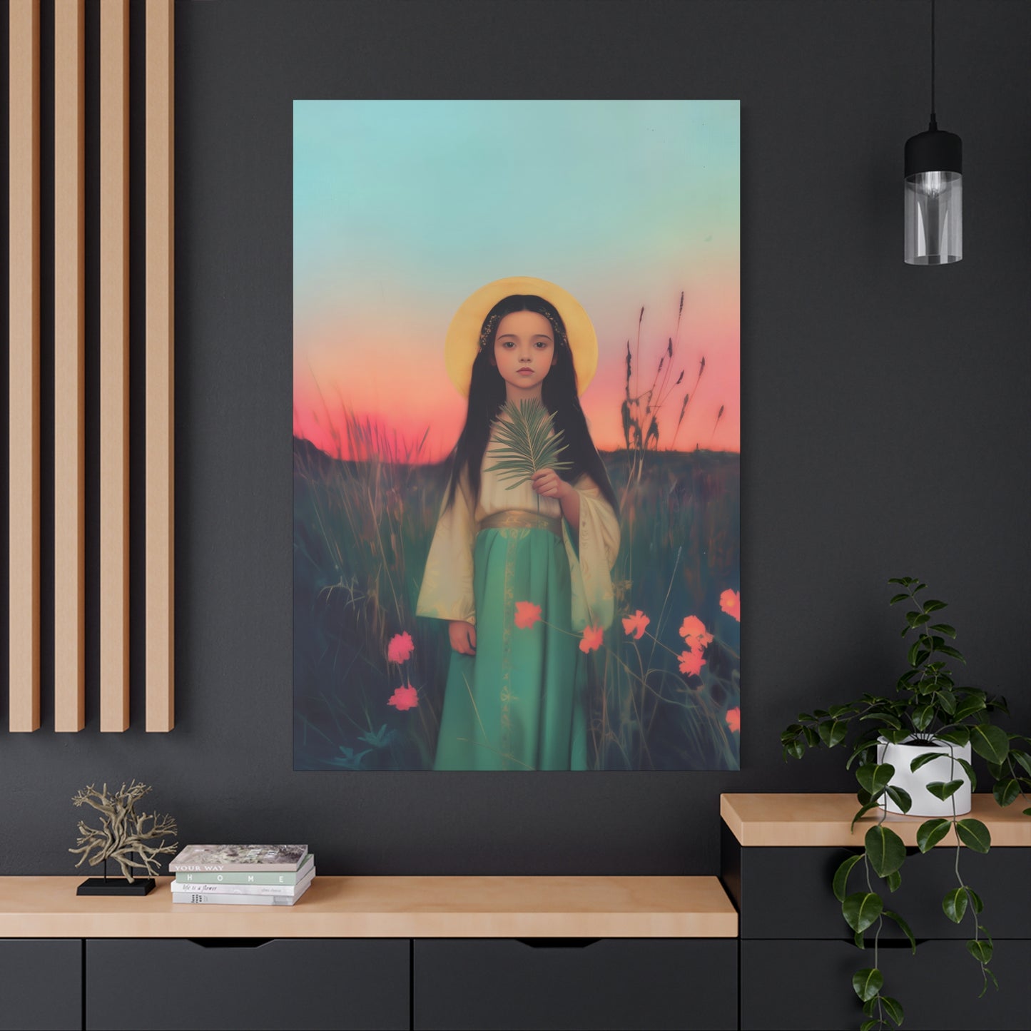 Saint Charity - Multiple Sizes - Catholic Home art - Museum Wrapped Canvas - Sanctified Souls Print - Martyr Saint