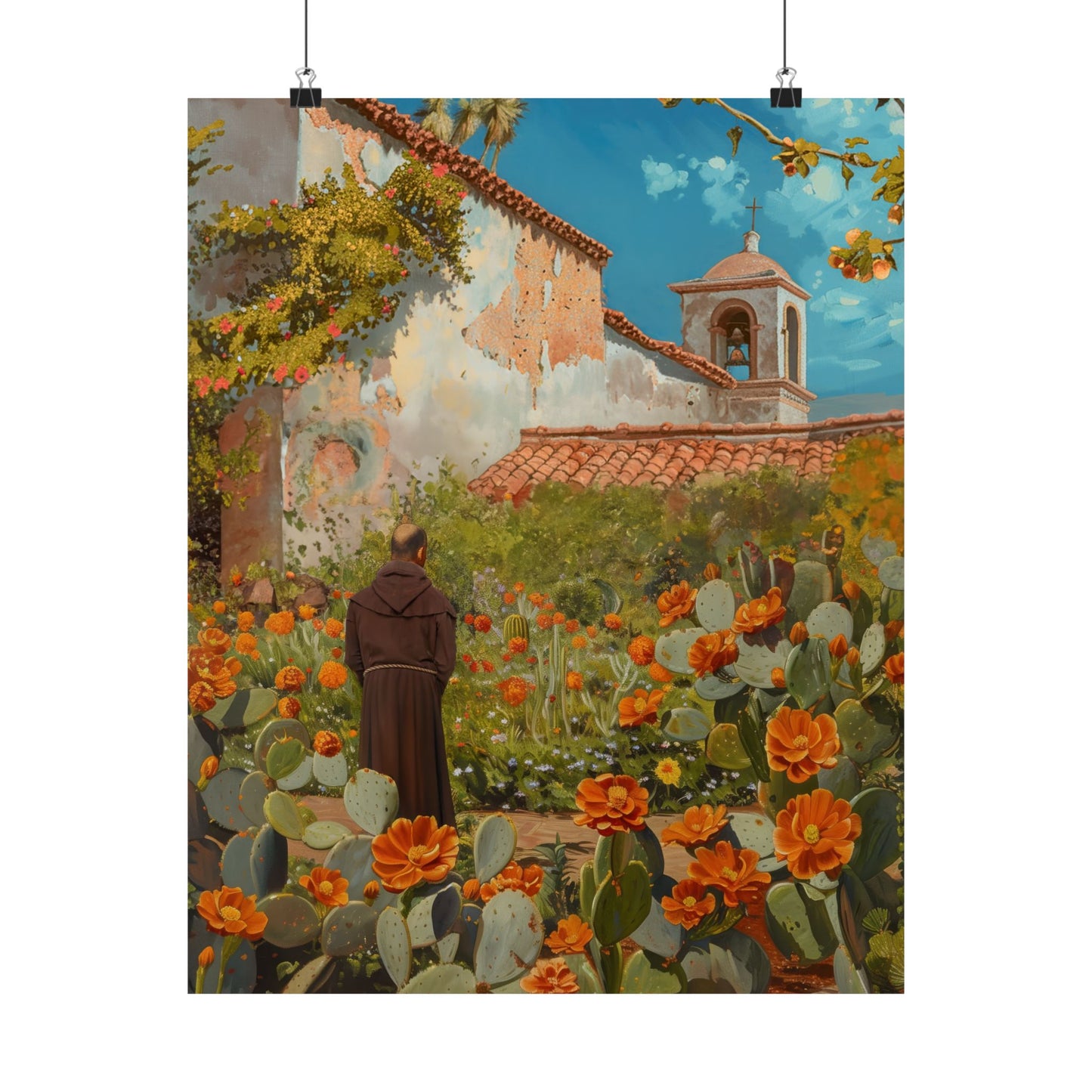 Saint Junípero Serra - Sanctified Souls Print - Multiple Sizes - Premium Matte Vertical Posters - California Santa Barbara Mission