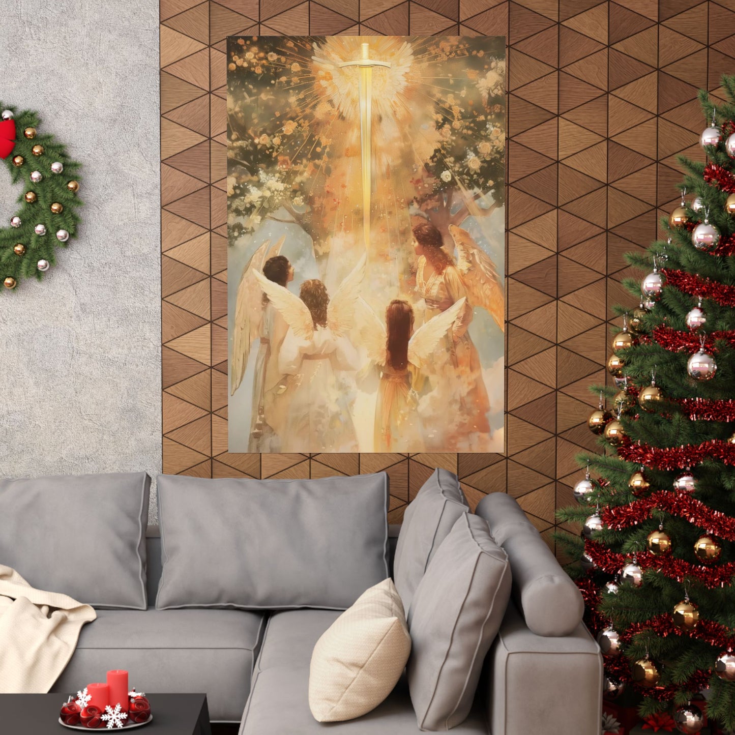 The Watchers of the First Dawn - Guardians of Eden - Sanctified Souls Print - Multiple Sizes - Premium Matte Vertical Posters